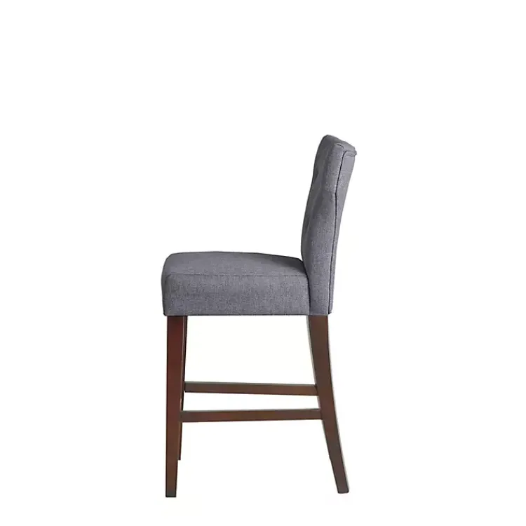 Kirklands Home Harrison Tufted Counter Stool Gray Outlet