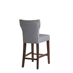 Kirklands Home Harrison Tufted Counter Stool Gray Outlet