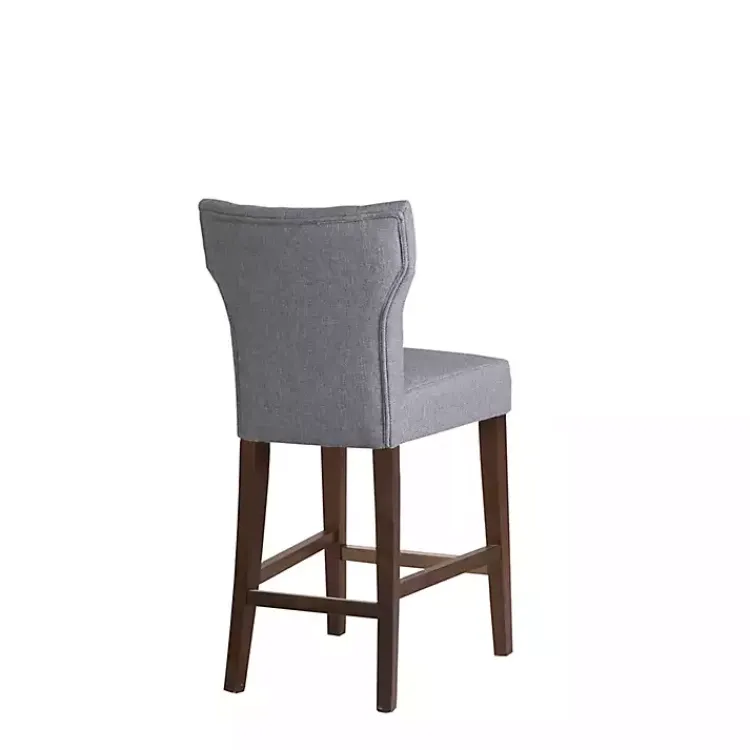 Kirklands Home Harrison Tufted Counter Stool Gray Outlet