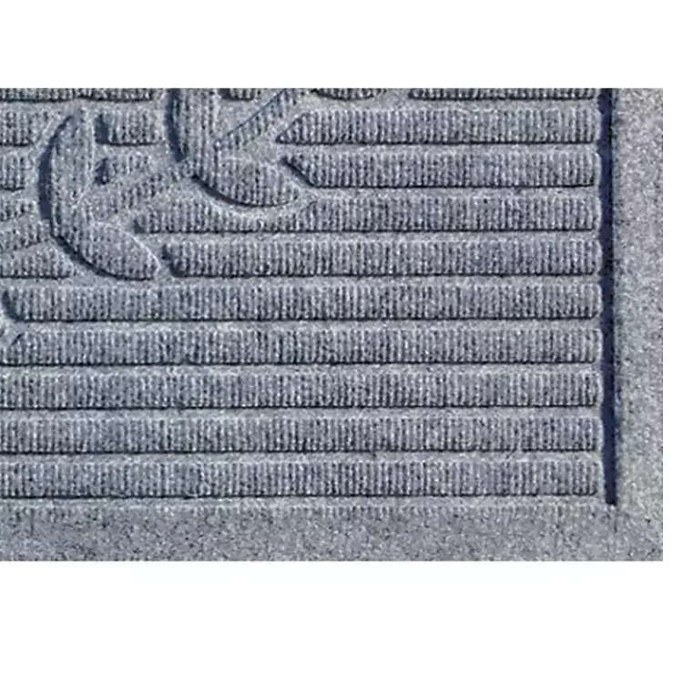 Kirklands Home Hello Ribbed Durable Doormat Gray Hot