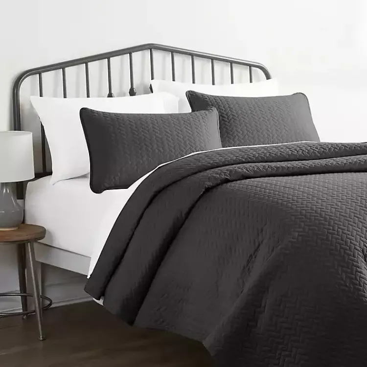 Kirklands Home Herring 3-pc. Queen Quilted Coverlet Set Gray Discount