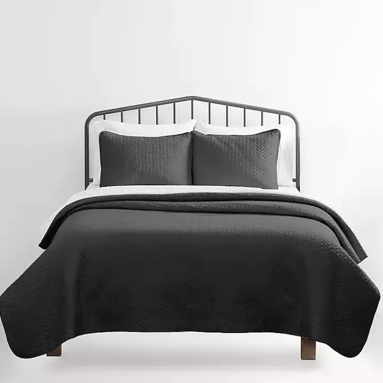 Kirklands Home Herring 3-pc. Queen Quilted Coverlet Set Gray Discount