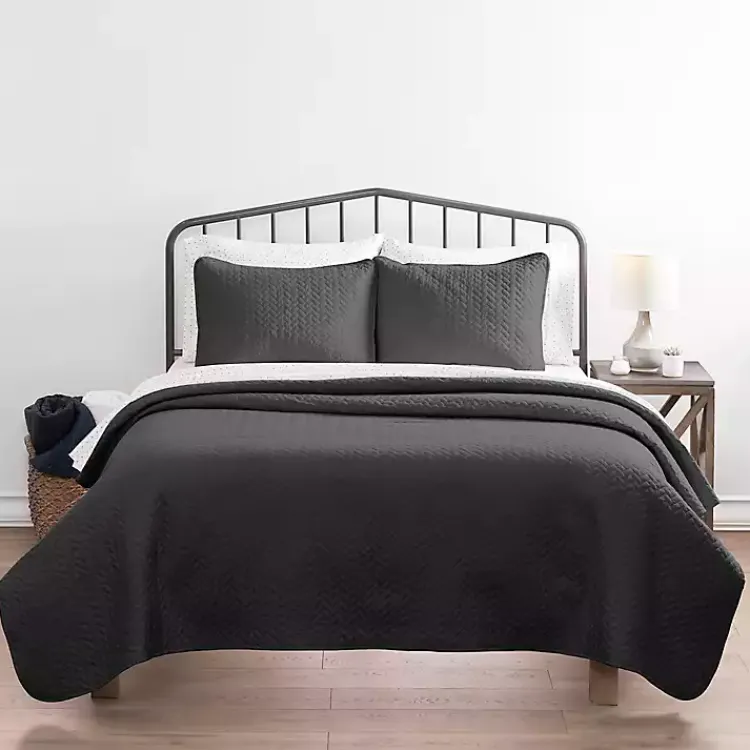 Kirklands Home Herring Quilted 3-pc. King Coverlet Set Gray Sale