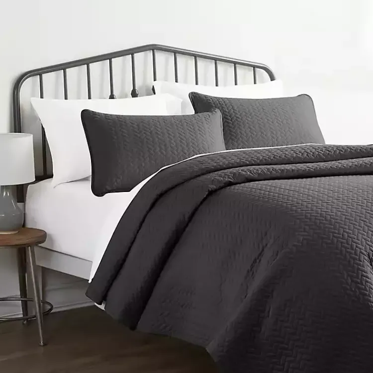 Kirklands Home Herring Quilted 3-pc. King Coverlet Set Gray Sale