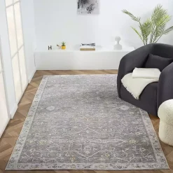 Kirklands Home Gray Ivory Accent Rug, 2x3 Outlet