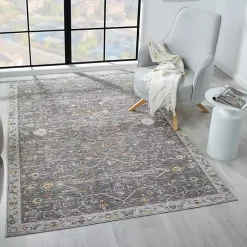 Kirklands Home Gray Ivory Area Rug, 5x8 Sale