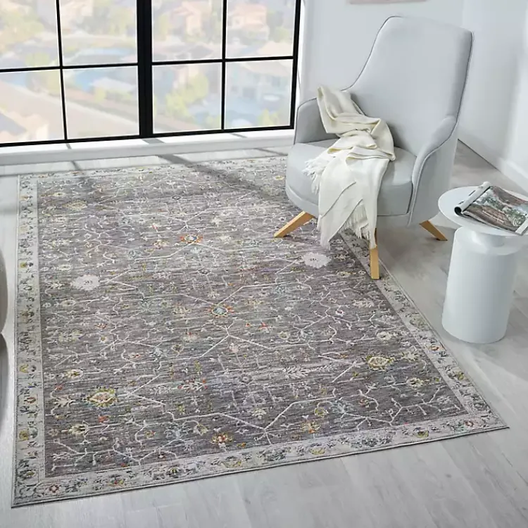 Kirklands Home Gray Ivory Area Rug, 5x8 Sale