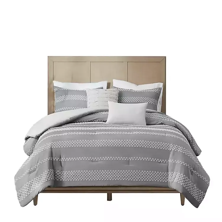 Kirklands Home Jacquard 5-pc. Full/Queen Comforter Set Gray Clearance