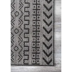 Kirklands Home Jamie Outdoor Area Rug, 6x9 Gray Outlet