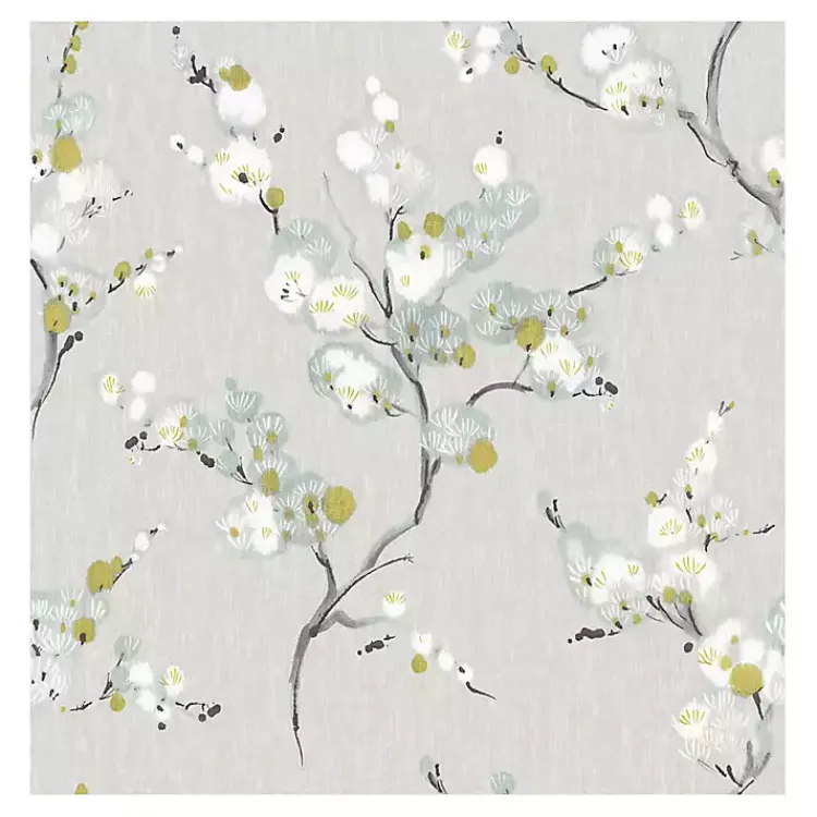 Kirklands Home Gray Japanese Blossom Peel & Stick Wallpaper Clearance