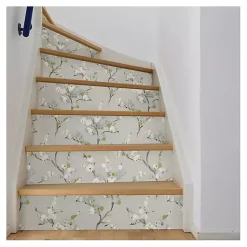 Kirklands Home Gray Japanese Blossom Peel & Stick Wallpaper Clearance