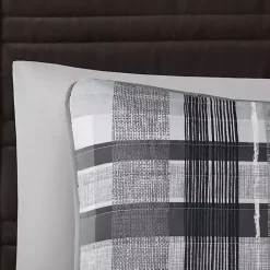 Kirklands Home Jax Plaid 4-pc. Twin/Twin XL Comforter Set Gray New