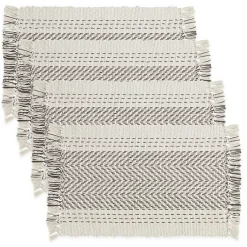 Kirklands Home Kantha Stitch Placemats, Set of 4 Gray Hot