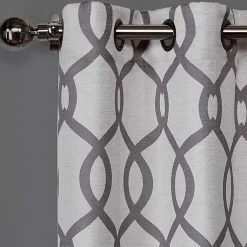 Kirklands Home Gray Kenzie Curtain Panel Set, 96 in Outlet
