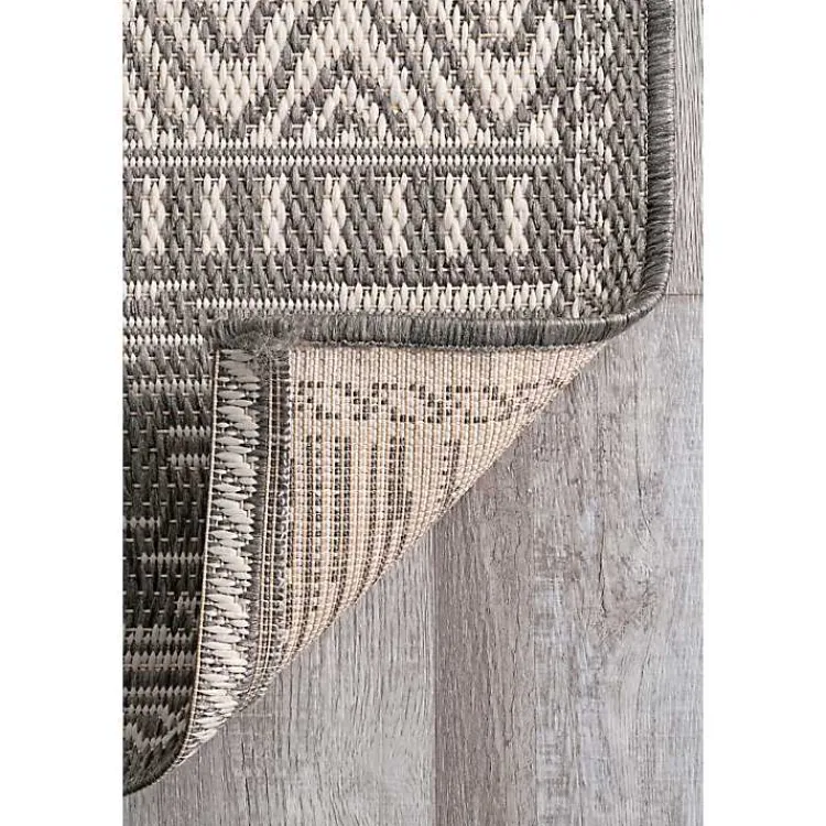 Kirklands Home Lana Stripe Outdoor Rug, 7x10 Gray Best