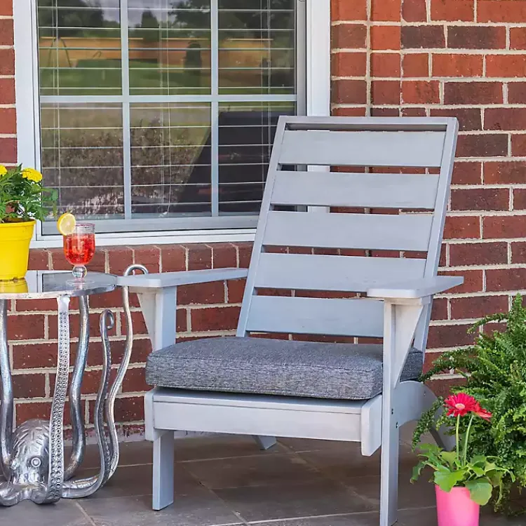 Kirklands Home Lanier Chair with Cushion Gray Sale