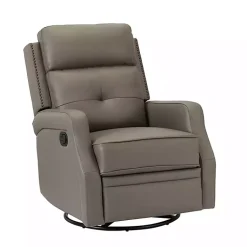 Kirklands Home Leather Swivel Rocker Recliner Gray Sale