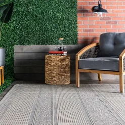 Kirklands Home Gray Lee Global Stripes Outdoor Area Rug, 5x8 Outlet