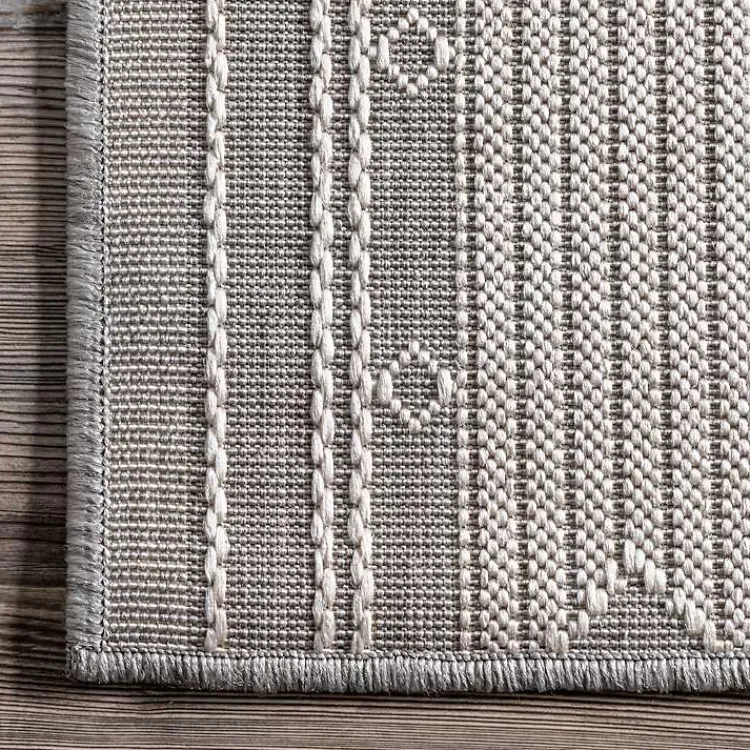 Kirklands Home Gray Lee Global Stripes Outdoor Area Rug, 5x8 Outlet