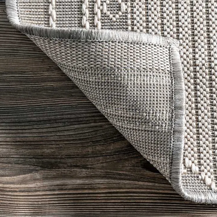 Kirklands Home Gray Lee Global Stripes Outdoor Area Rug, 5x8 Outlet