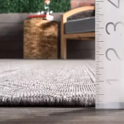 Kirklands Home Gray Lee Global Stripes Outdoor Area Rug, 5x8 Outlet