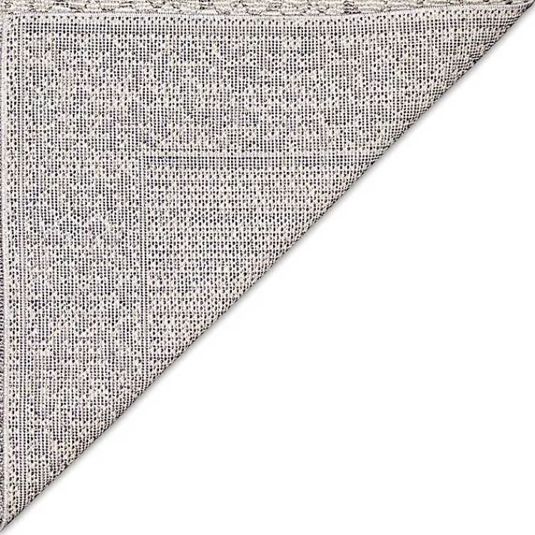 Kirklands Home Leopard Border Outdoor Area Rug, 5x7 Gray Clearance