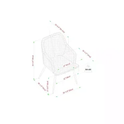 Kirklands Home Lily Upholstered Dining Chairs, Set of 2 Gray Hot
