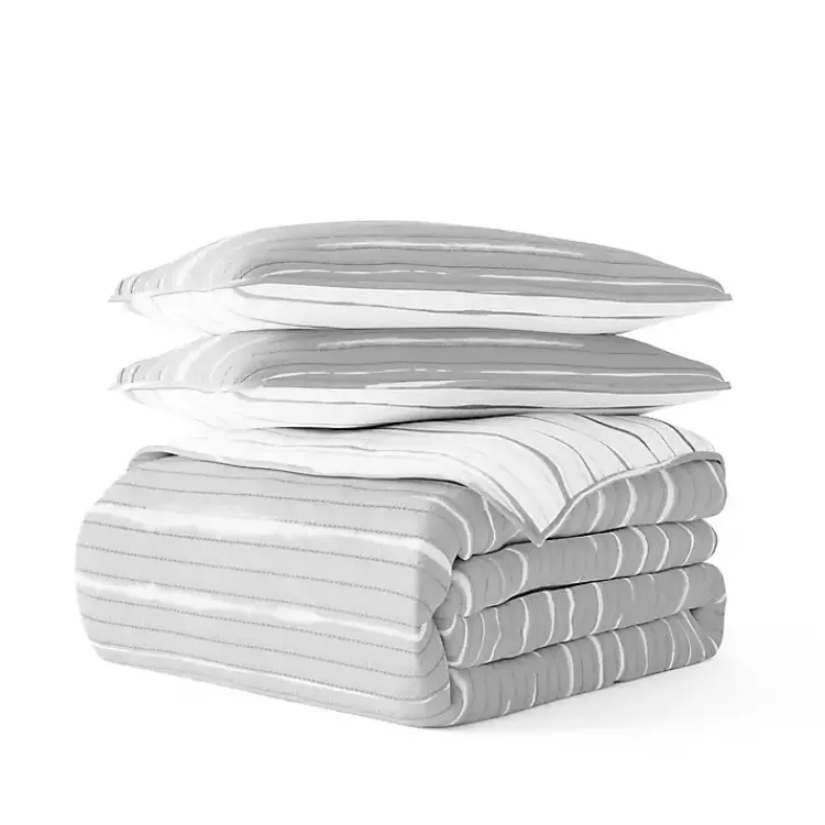 Kirklands Home Gray Linear Reversible 2-pc. Twin Quilt Set Best