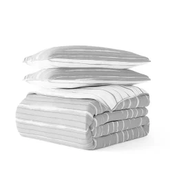 Kirklands Home Gray Linear Reversible 3-pc. Queen Quilt Set Discount