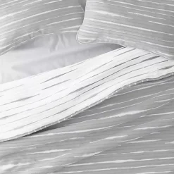 Kirklands Home Gray Linear Reversible 3-pc. Queen Quilt Set Discount