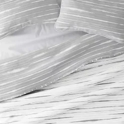 Kirklands Home Gray Linear Reversible 3-pc. Queen Quilt Set Discount