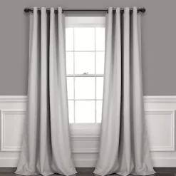 Kirklands Home Lush Insulated Curtain Panel Set, 95 in. Gray Best
