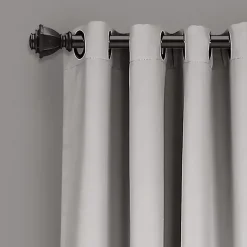 Kirklands Home Lush Insulated Curtain Panel Set, 95 in. Gray Best