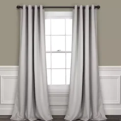 Kirklands Home Lush Insulated Curtain Panel Set, 120 in. Gray Discount