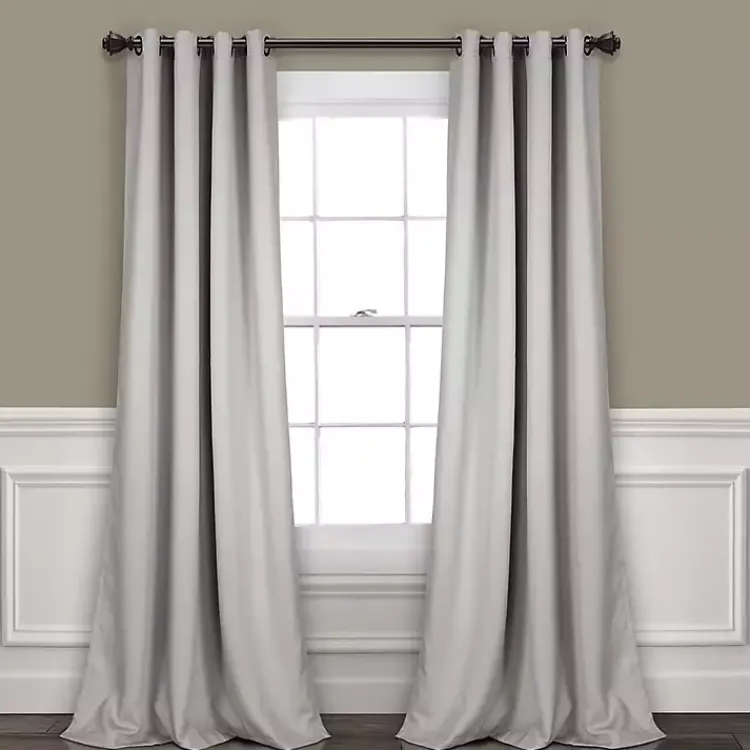 Kirklands Home Lush Insulated Curtain Panel Set, 120 in. Gray Discount