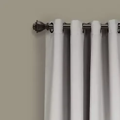 Kirklands Home Lush Insulated Curtain Panel Set, 120 in. Gray Discount