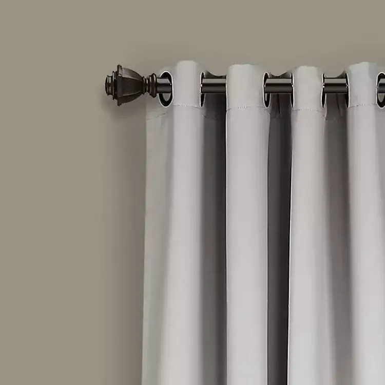Kirklands Home Lush Insulated Curtain Panel Set, 120 in. Gray Discount