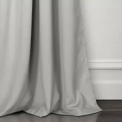 Kirklands Home Lush Insulated Curtain Panel Set, 120 in. Gray Discount