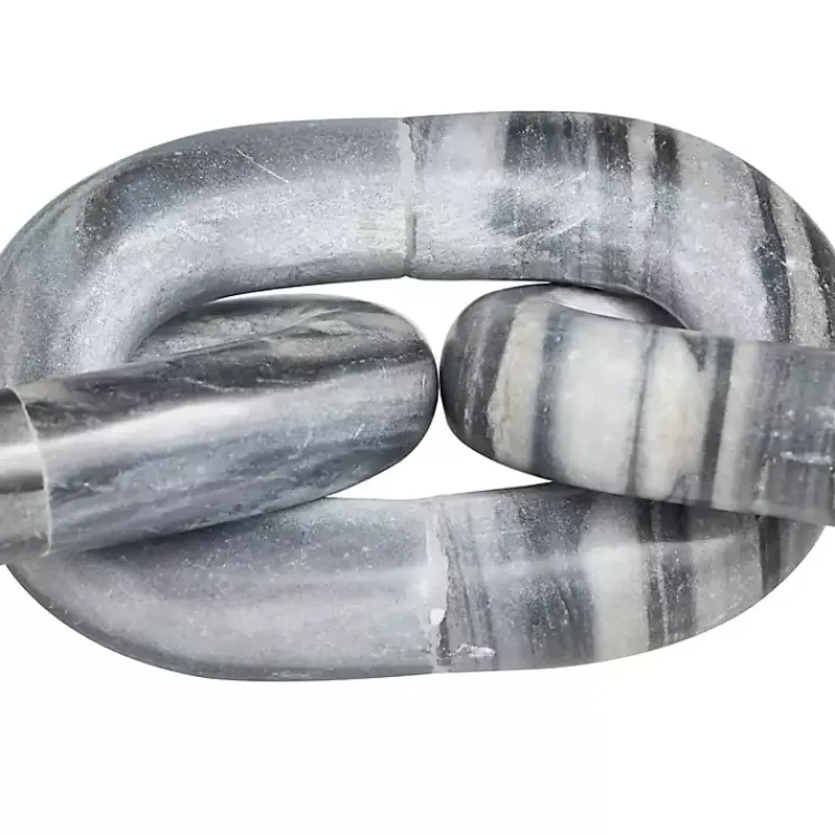 Statues & Figurines>Kirklands Home Gray Marble 3-Link Chain Sculpture