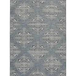 Kirklands Home Medallion Devora Indoor/Outdoor Area Rug, 7x9 Gray