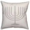 Hanukkah Decorations>Kirklands Home Gray Menorah Pillow