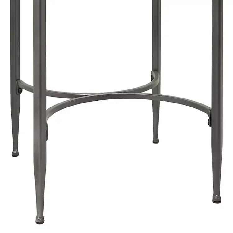 Kirklands Home Metal & Wood Round Accent Table Gray Clearance