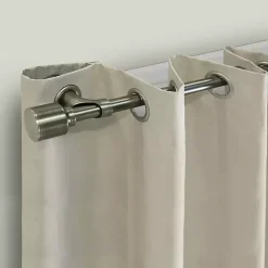 Kirklands Home Gray Metal Blackout Finial Curtain Rod, 36 in.