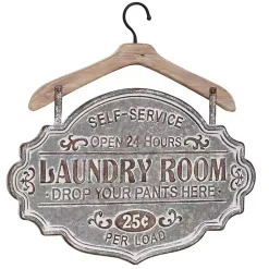 Kirklands Home Metal Laundry Room Wall Plaque Gray Sale
