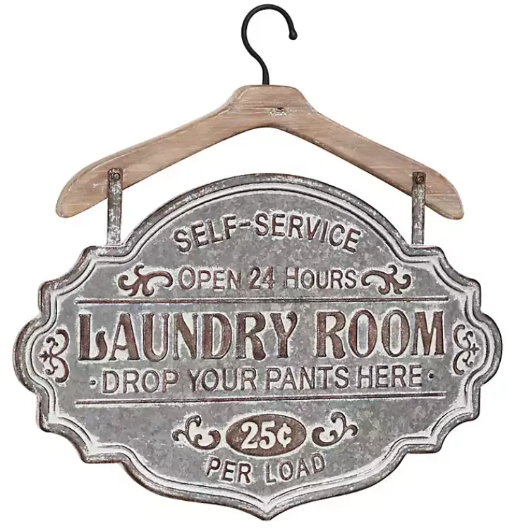 Kirklands Home Metal Laundry Room Wall Plaque Gray Sale