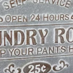 Kirklands Home Metal Laundry Room Wall Plaque Gray Sale