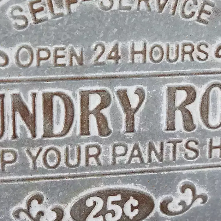 Kirklands Home Metal Laundry Room Wall Plaque Gray Sale