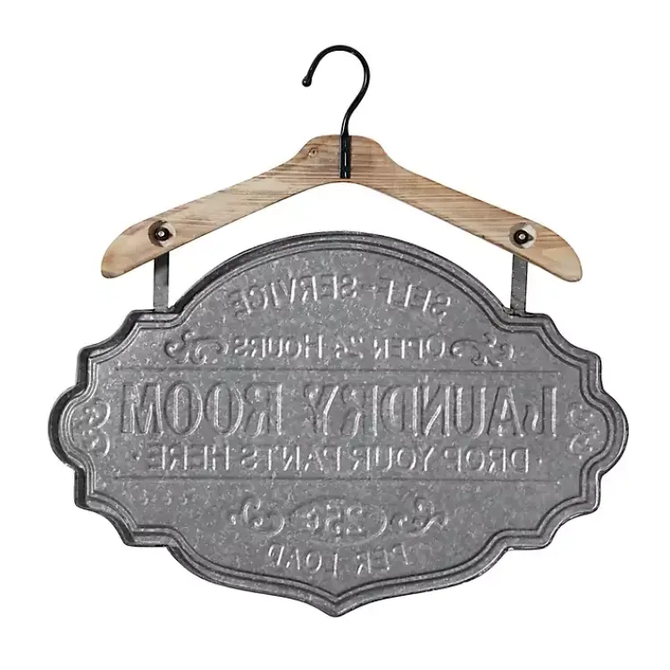Kirklands Home Metal Laundry Room Wall Plaque Gray Sale