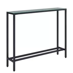 Kirklands Home Metal Mirrored Top Slim Console Table Gray Outlet