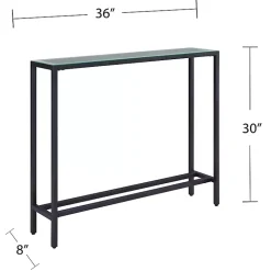 Kirklands Home Metal Mirrored Top Slim Console Table Gray Outlet